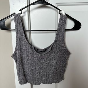 Grey Cropped Tank Top